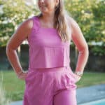 short rose en lin