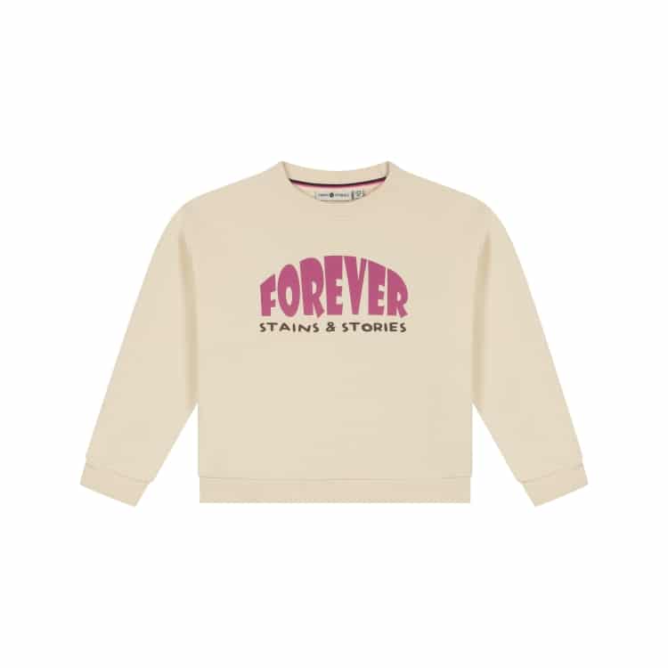 sweat fille crème