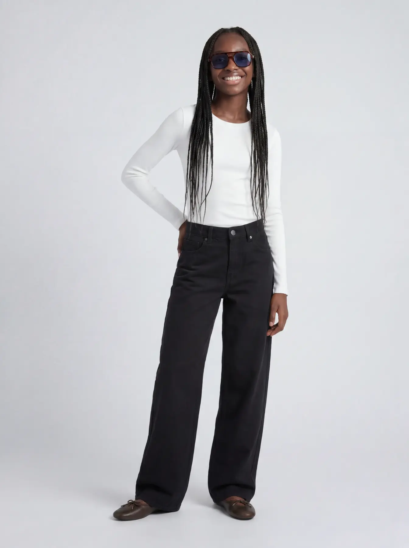 pantalon barrel noir