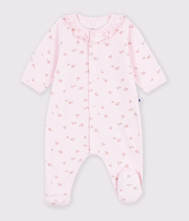 pyjama vert d'eau avec col petit coeur (copie)