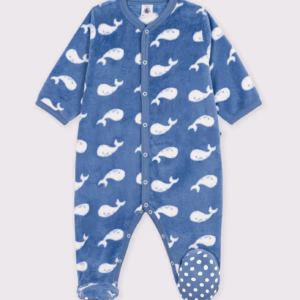 sur pyjama bleu baleines