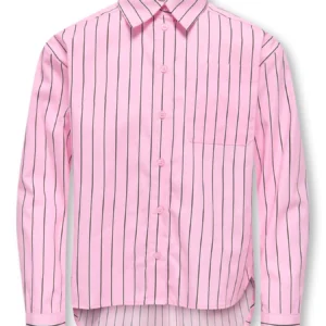 chemise lignée rose