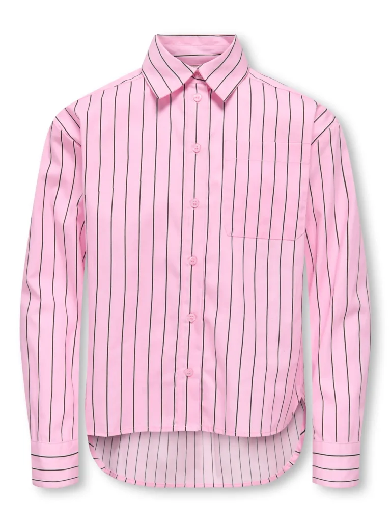 chemise lignée rose
