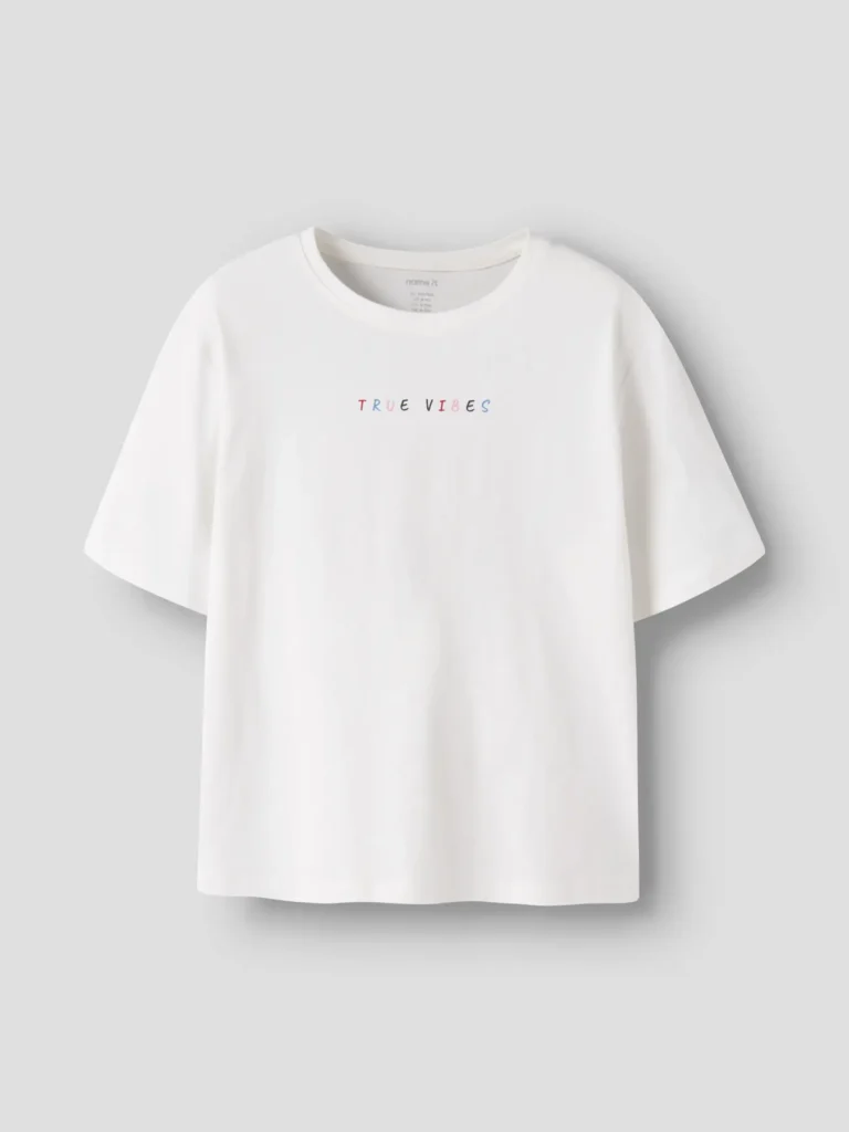 t shirt blanc "true vibes"