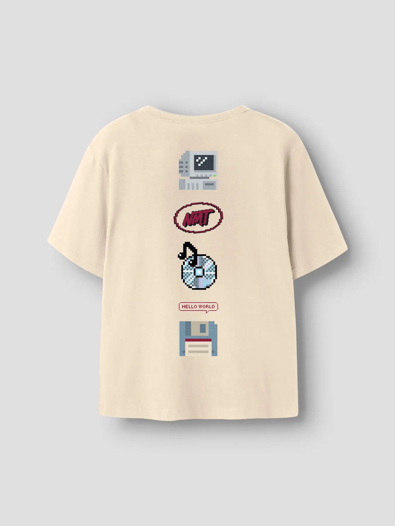 t shirt blanc hello world