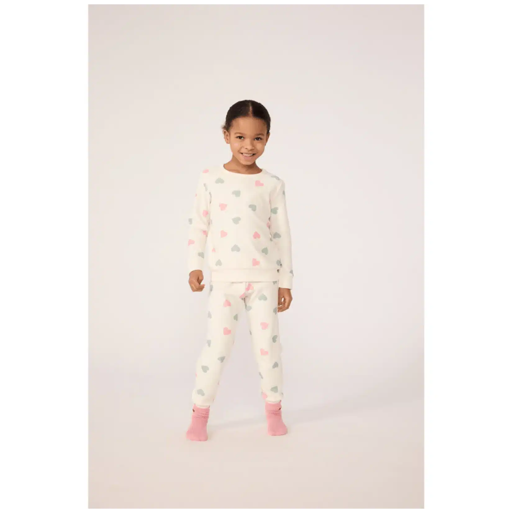 pyjama fille coton éponge coeur bleu marine (copie)