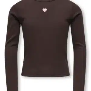 t shirt marron manches longues