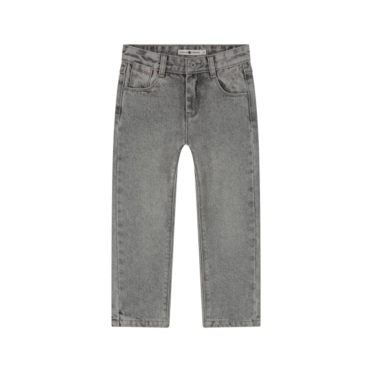 jean coupe large garçon denim gris clair
