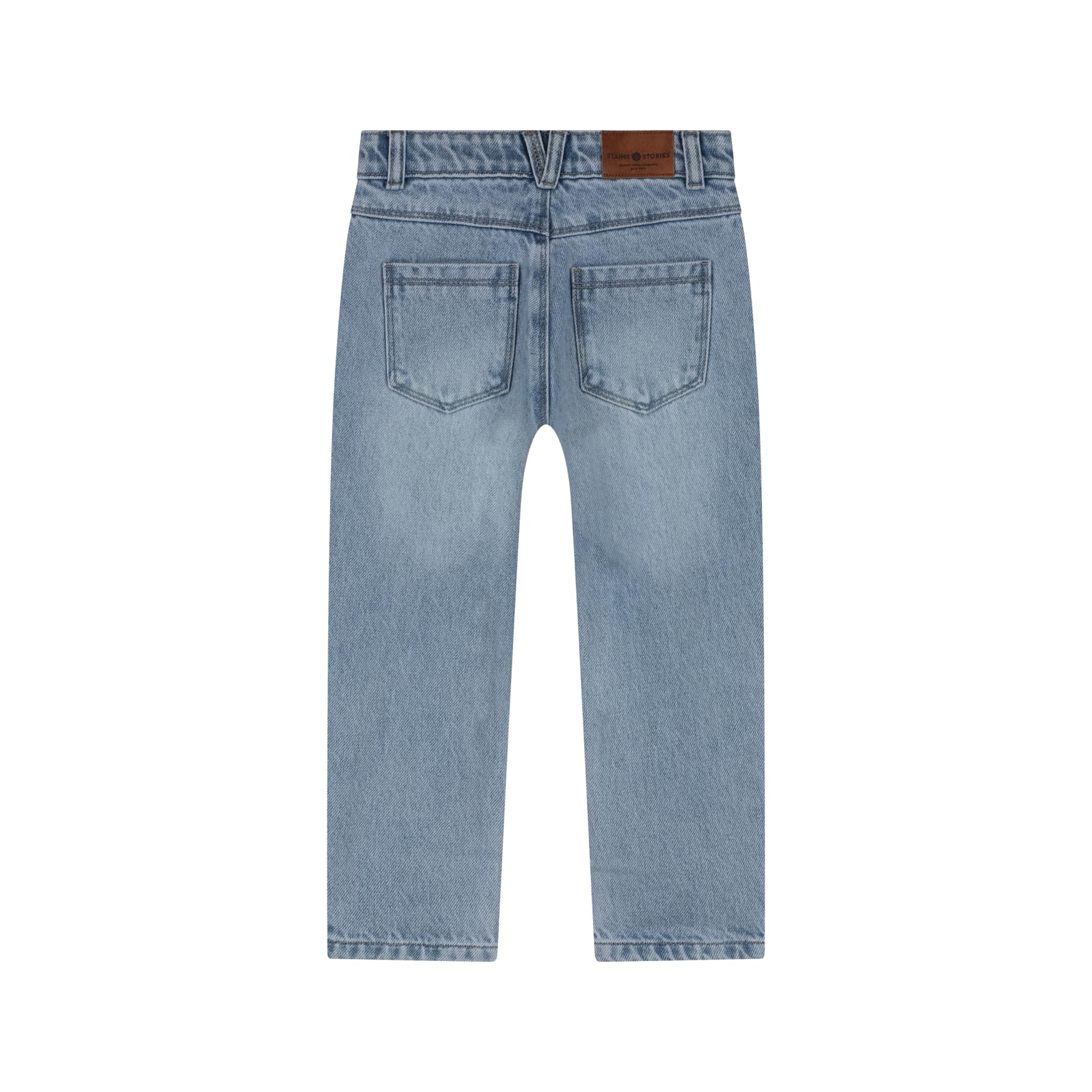 jean coupe large garçon denim bleu clair