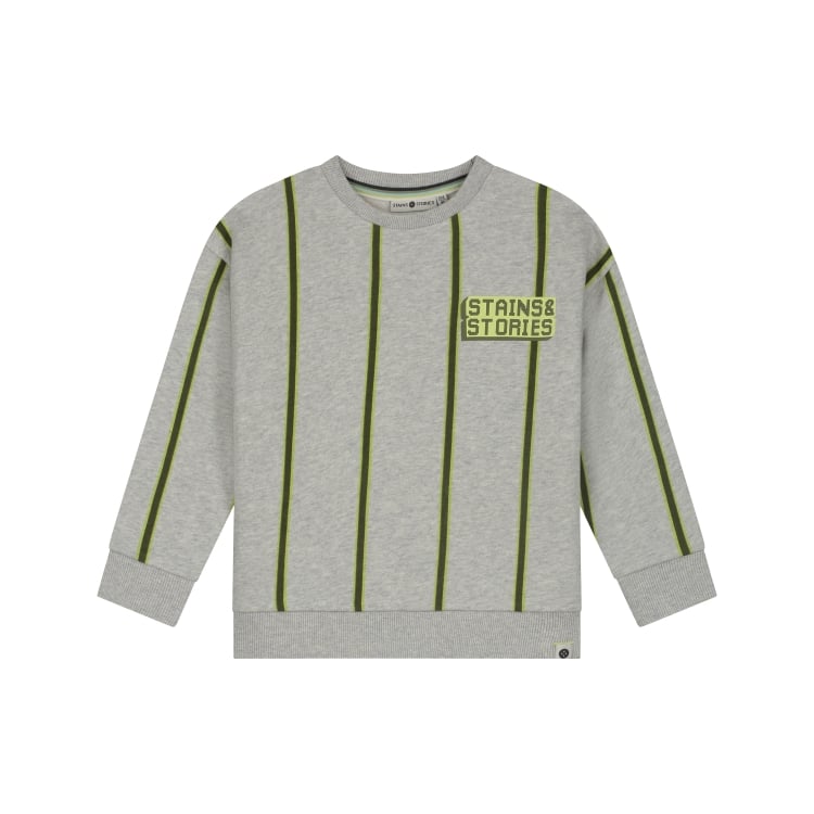 sweat garçon gris clair chiné