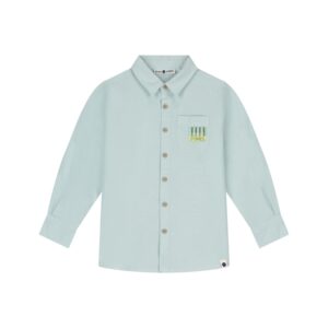 chemise manches longues garçon bleu aqua