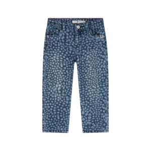jean taille paperbag fille denim bleu moyen