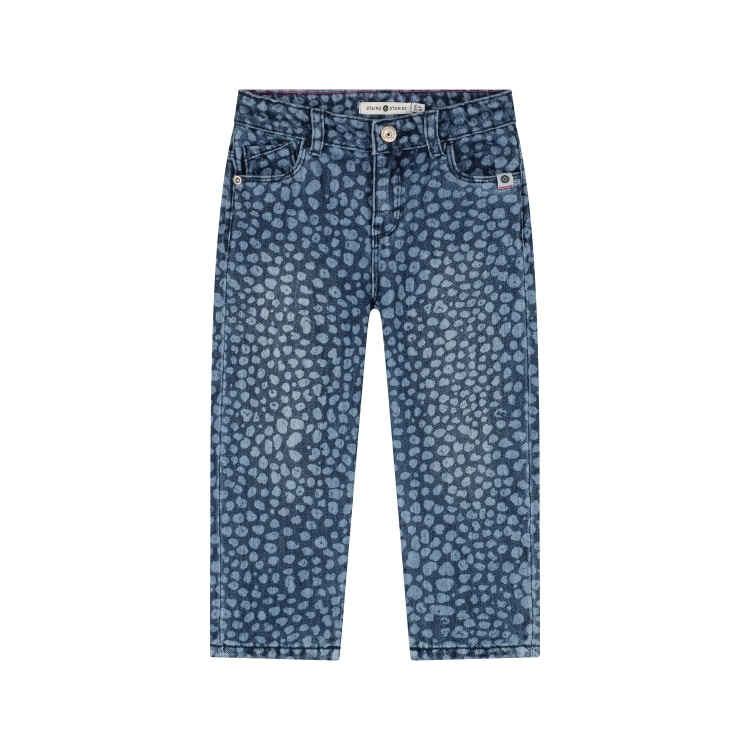 jean taille paperbag fille denim bleu moyen