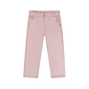 pantalon taille paperbag fille rose