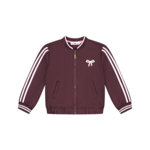 gilet zippé sport fille bordeaux