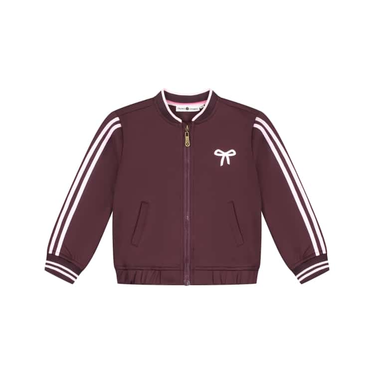gilet zippé sport fille bordeaux