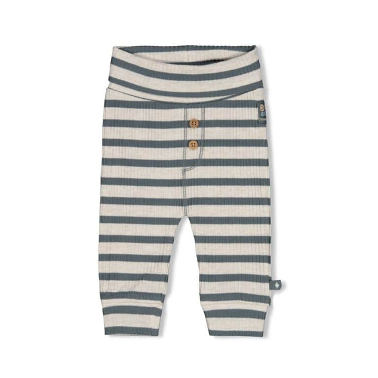 pantalon côtelé rayé vert d'eau