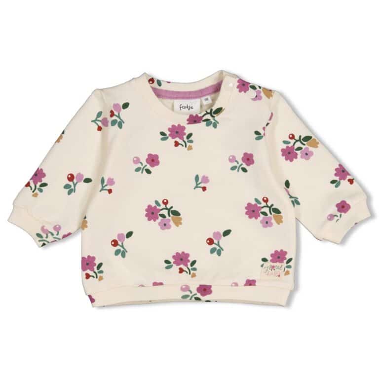 sweat imprimé crème
