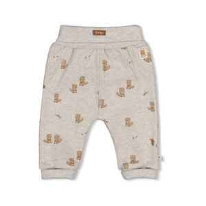 pantalon imprimé gris chiné