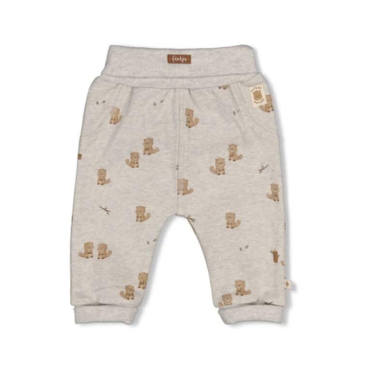 pantalon imprimé gris chiné