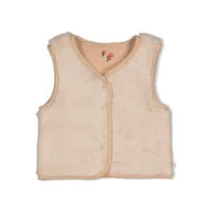 gilet réversible en fausse fourrure sable
