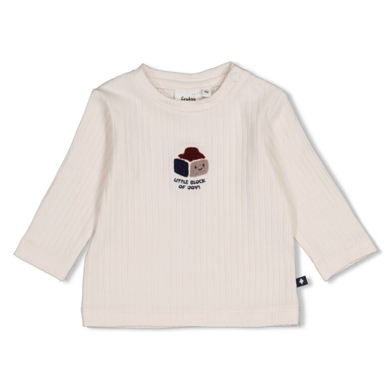 t shirt manches longues côtelé écru