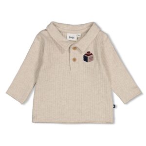 polo côtelé écru chiné