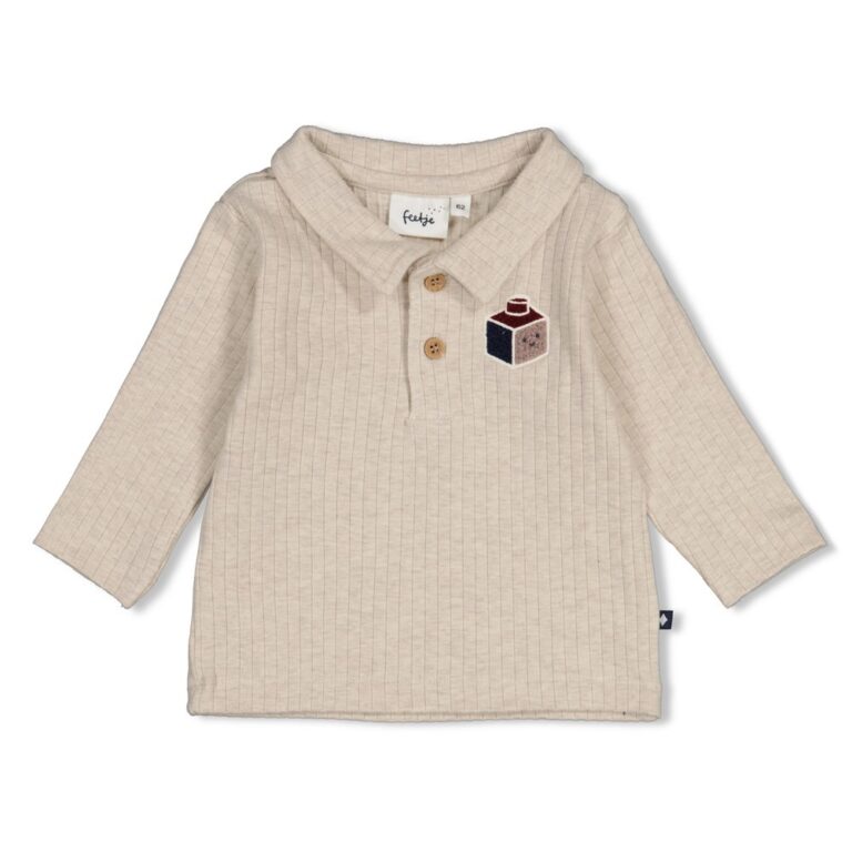 polo côtelé écru chiné