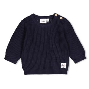 pull en maille bleu marine
