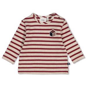 t shirt manches longues rayé bordeaux