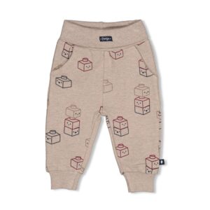 pantalon imprimé taupe chiné