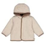 veste bouclée réversible à capuche taupe