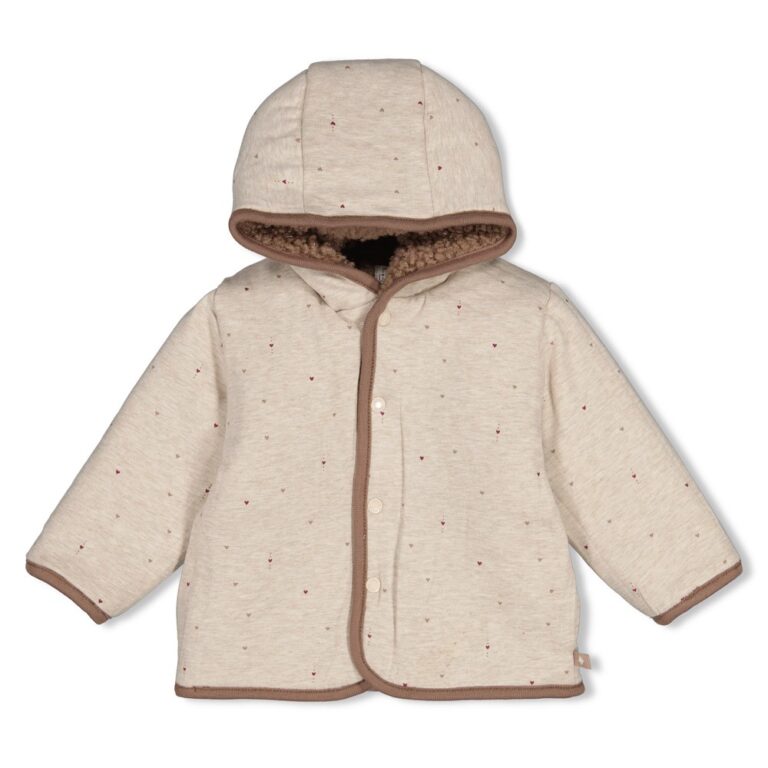 veste bouclée réversible à capuche taupe