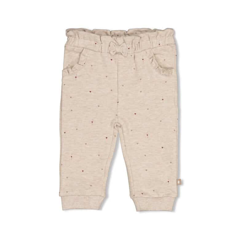 pantalon imprimé taupe chiné