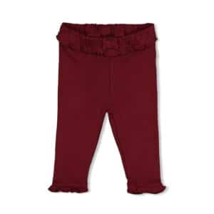 legging côtelé pointelle bordeaux
