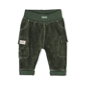 pantalon en velours côtelé vert
