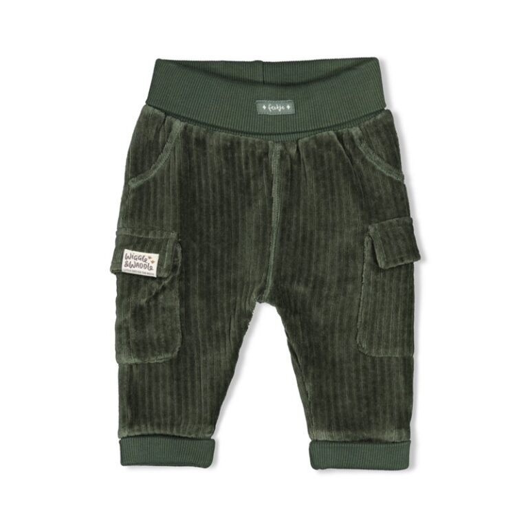 pantalon en velours côtelé vert