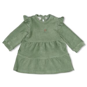 robe en velours côtelé vert jade