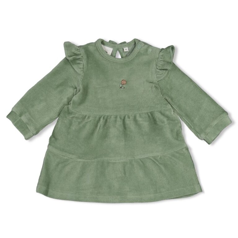 robe en velours côtelé vert jade
