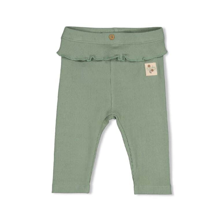 legging côtelé pointelle vert jade