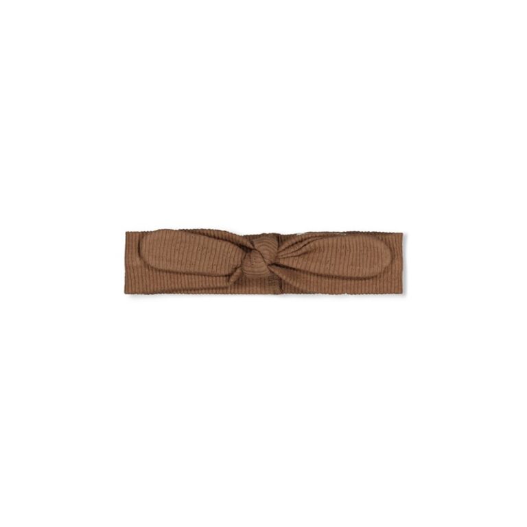 bandeau côtelé pointelle brun