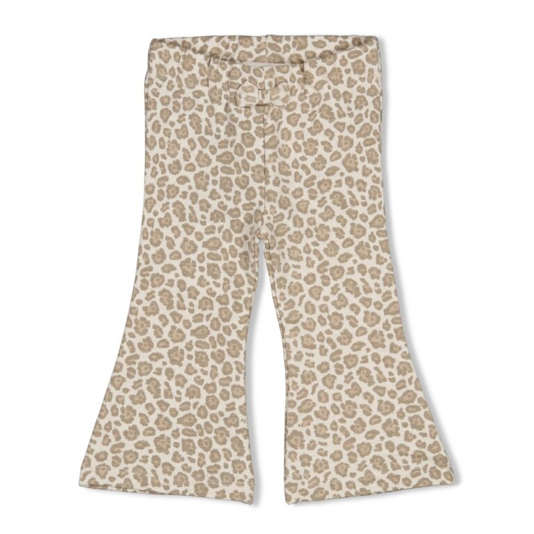 pantalon évasé imprimé écru chiné