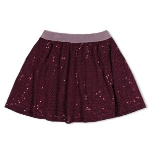 jupe à sequins bordeaux
