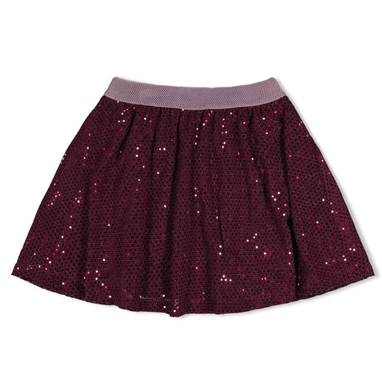 jupe à sequins bordeaux