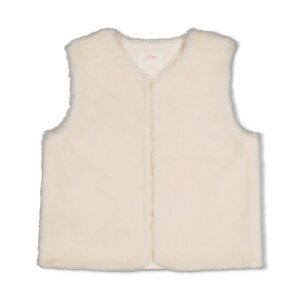 gilet en fausse fourrure écru