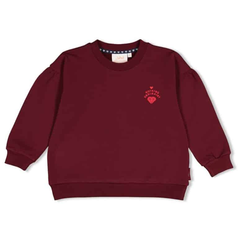 sweat coupe décontractée bordeaux
