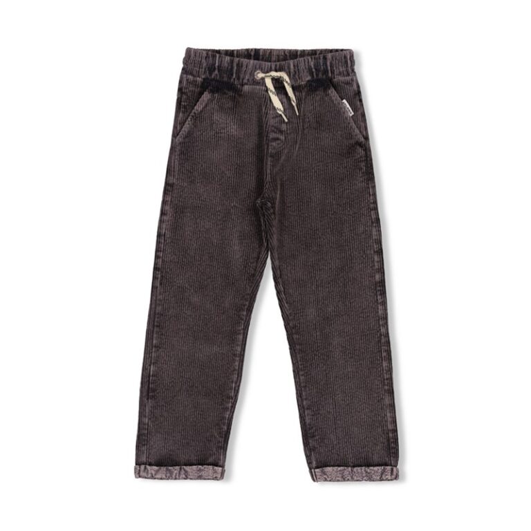 pantalon en velours côtelé anthracite