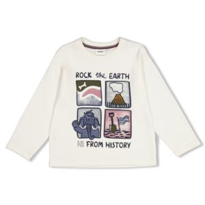 t shirt manches longues oversize écru