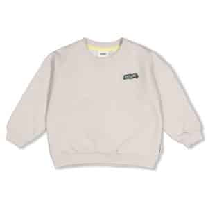 sweat oversize avec imprimé au dos beige