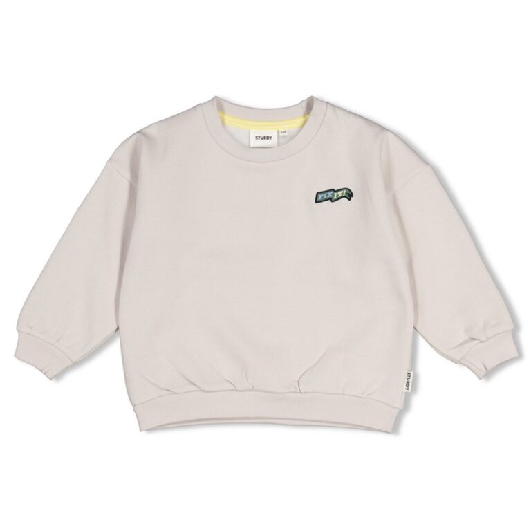 sweat oversize avec imprimé au dos beige